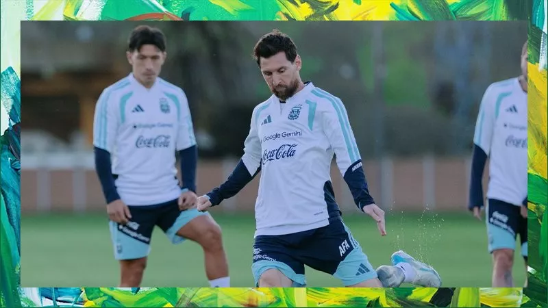 ميسي يظهر فى تدريبات الأرجنتين استعدادا لمباراة الوداع أمام بنين